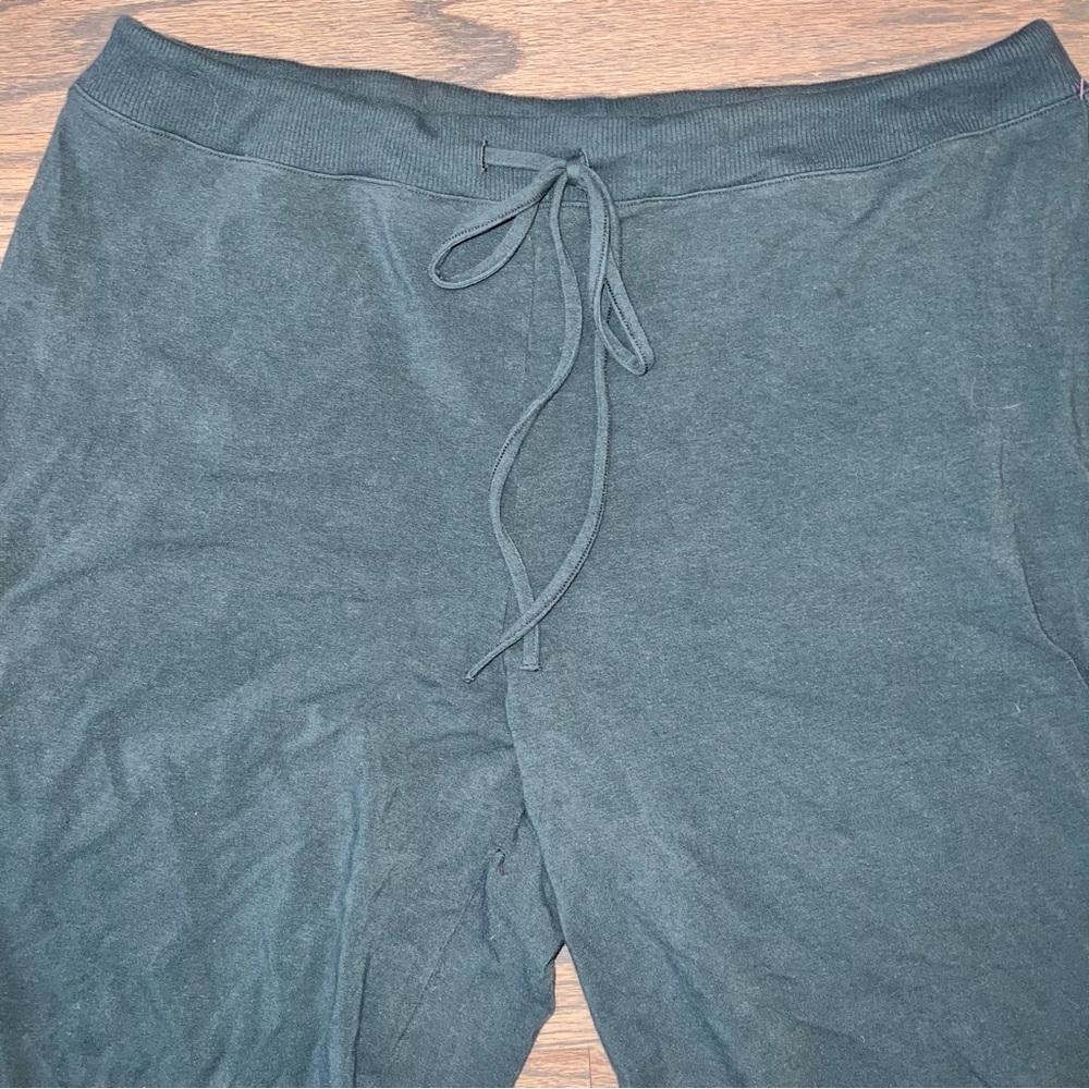 Skims Wide Leg Pants Lounge Cotton Forest Green Size 2X Athleisure - Picture 2 of 7